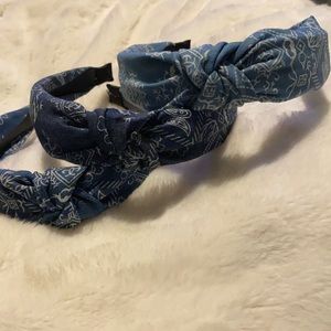 Top knot bow tie headband hair accessory